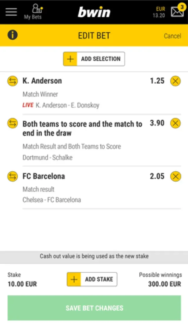 Bwin screenshot